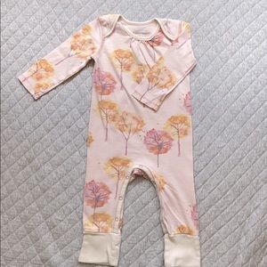 Burt’s Bees Baby Pink One Piece Tree Watercolor 6m